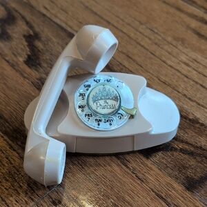 Mini Vintage Salesman Sample Princess Phone in Blush Mini Rotary Dial Phone